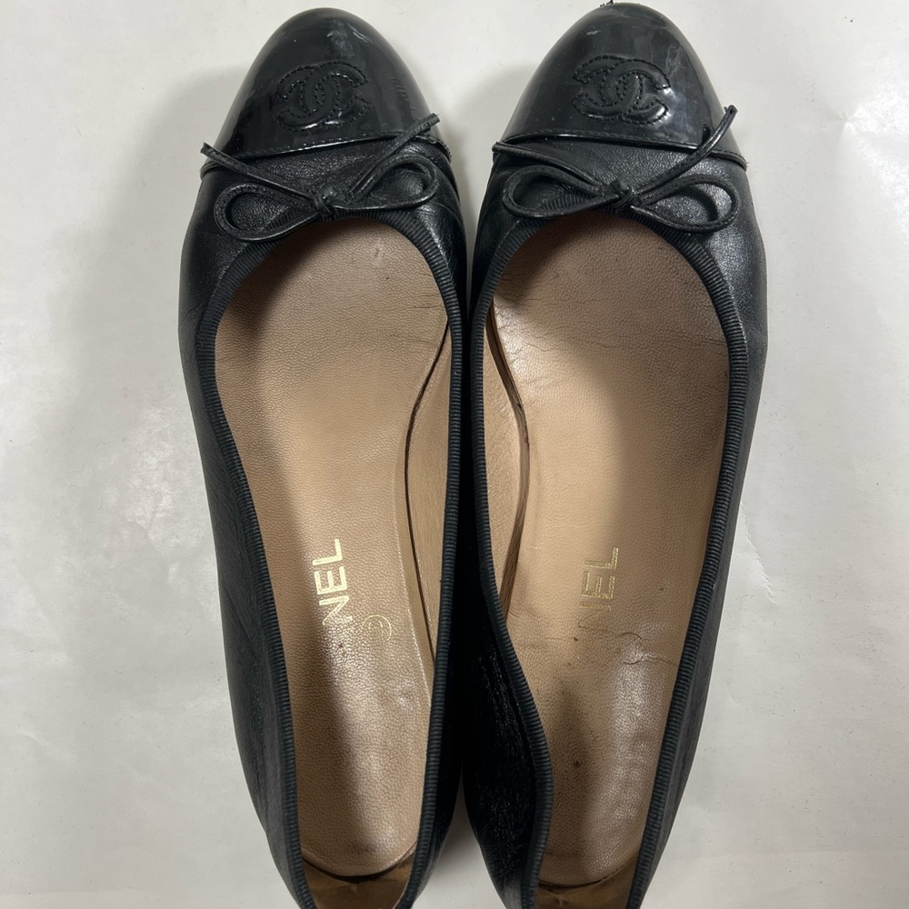 Chanel Ballet Flats 39.5 Black